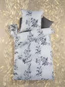 Optidream Mako-Satin Bettwäsche Premium Grau/Weiß Floral Design Bild 5
