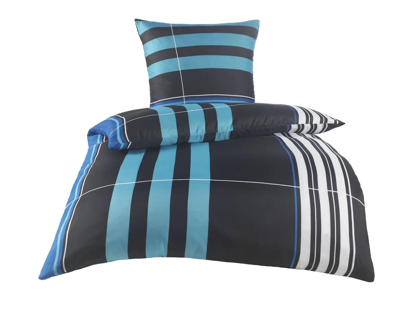 Optidream Bettwäsche Set Mikrofaser 135x200 Polyester Karo Petrol - Bild 2