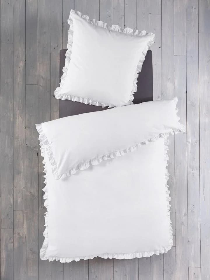 Optidream Bettwäsche Set Renforcé 135x200 Baumwolle Weiss 2-teilig