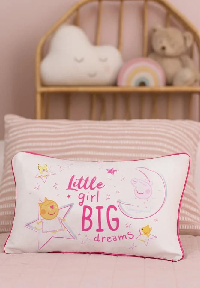 United Labels® Peppa Wutz Dekokissen Little girl Big dreams