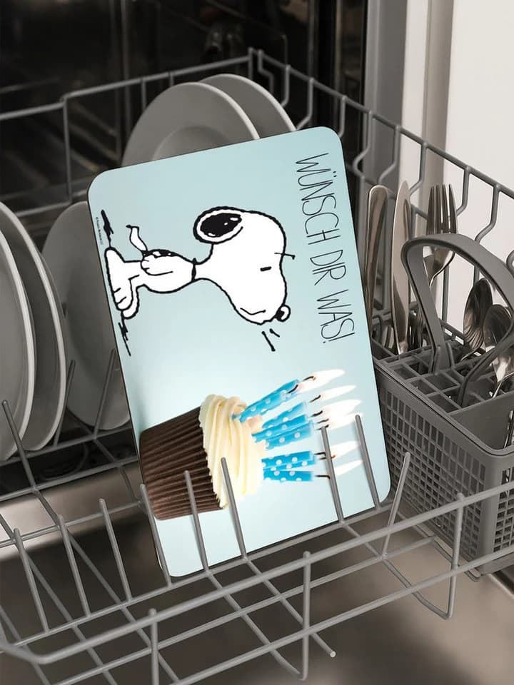 United Labels® Snoopy Frühstücksbrettchen Resopal Retro-Karo - Bild 4
