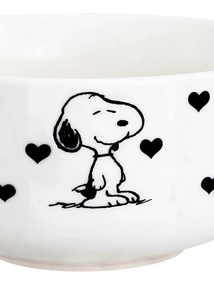 United Labels® Müslischale Snoopy Herzen Weiß Keramik 400 ml