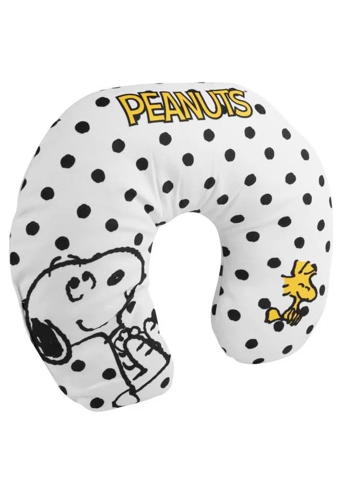 United Labels® Dekokissen Peanuts Snoopy & Woodstock Reisekissen Nackenhörnchen