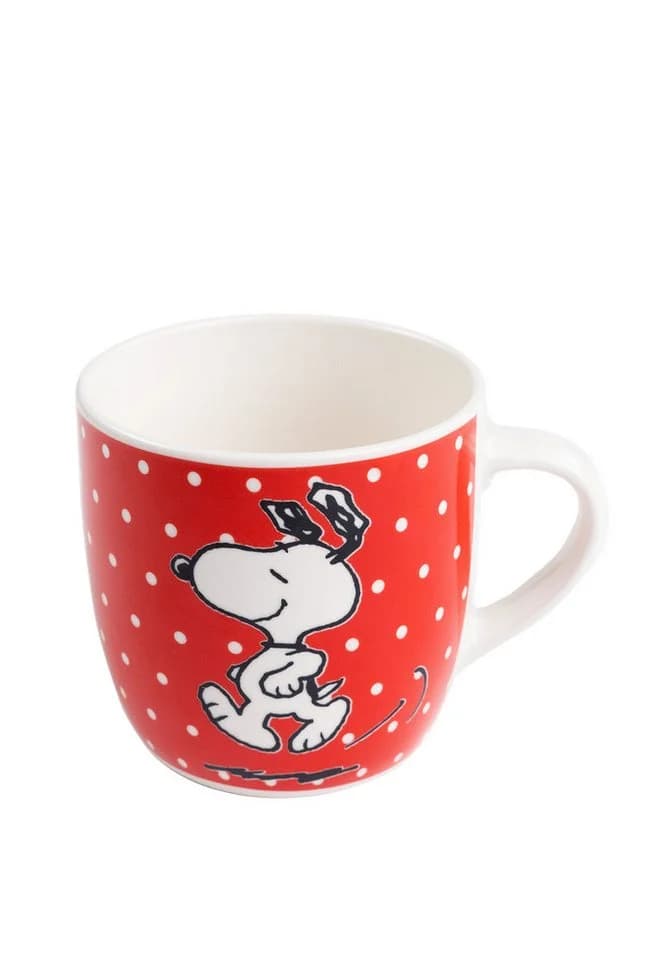 United Labels® Snoopy Frühstücks-Geschirrset 3-teilig Rot Porzellan - Bild 5