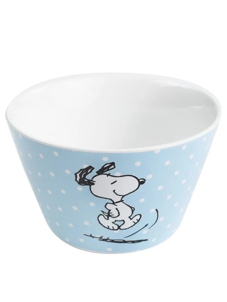 United Labels Müslischale Snoopy Peanuts Blau mit Punkten Porzellan - Bild 3