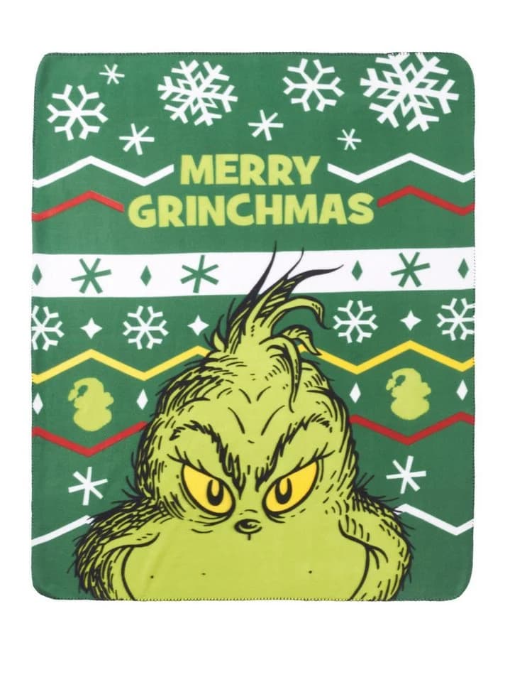 United Labels The Grinch Wohndecke Merry Grinchmas Grün 130x170cm