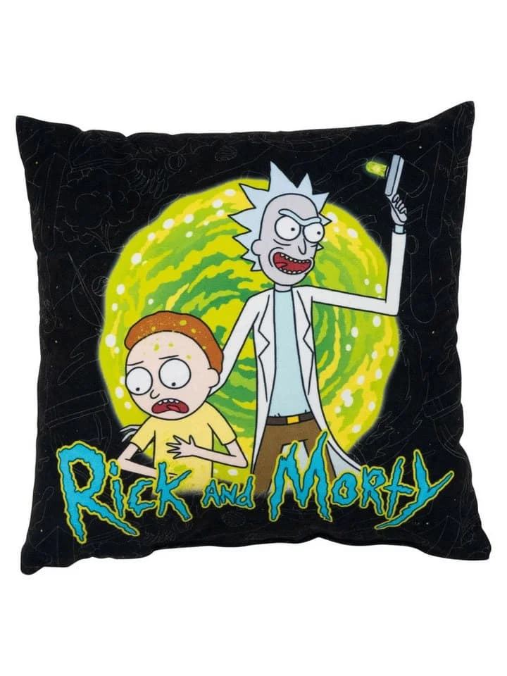 United Labels® Rick and Morty Kissen 30x30 cm Schwarz - Bild 2