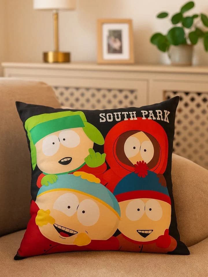 United Labels® South Park Kissen Plüsch Dekokissen 40x40 cm
