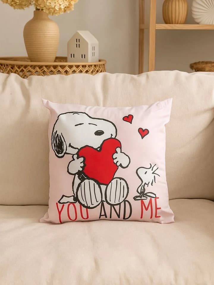 Dekokissen Peanuts Snoopy Rosa 40x40 cm