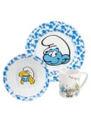United Labels Frühstücksgeschirrset Schlümpfe 3-tlg. Blau Porzellan Bild 2