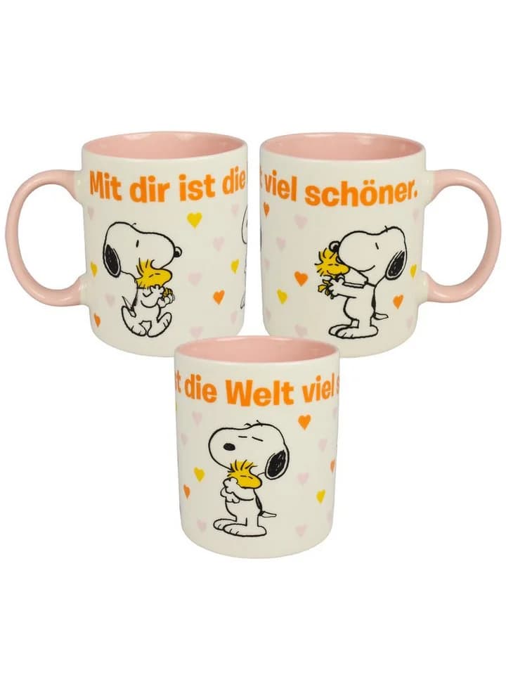 United Labels® Tasse Peanuts Snoopy Rosa/Weiß Keramik 320 ml - Bild 2