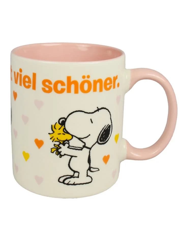 United Labels® Tasse Peanuts Snoopy Rosa/Weiß Keramik 320 ml - Bild 5