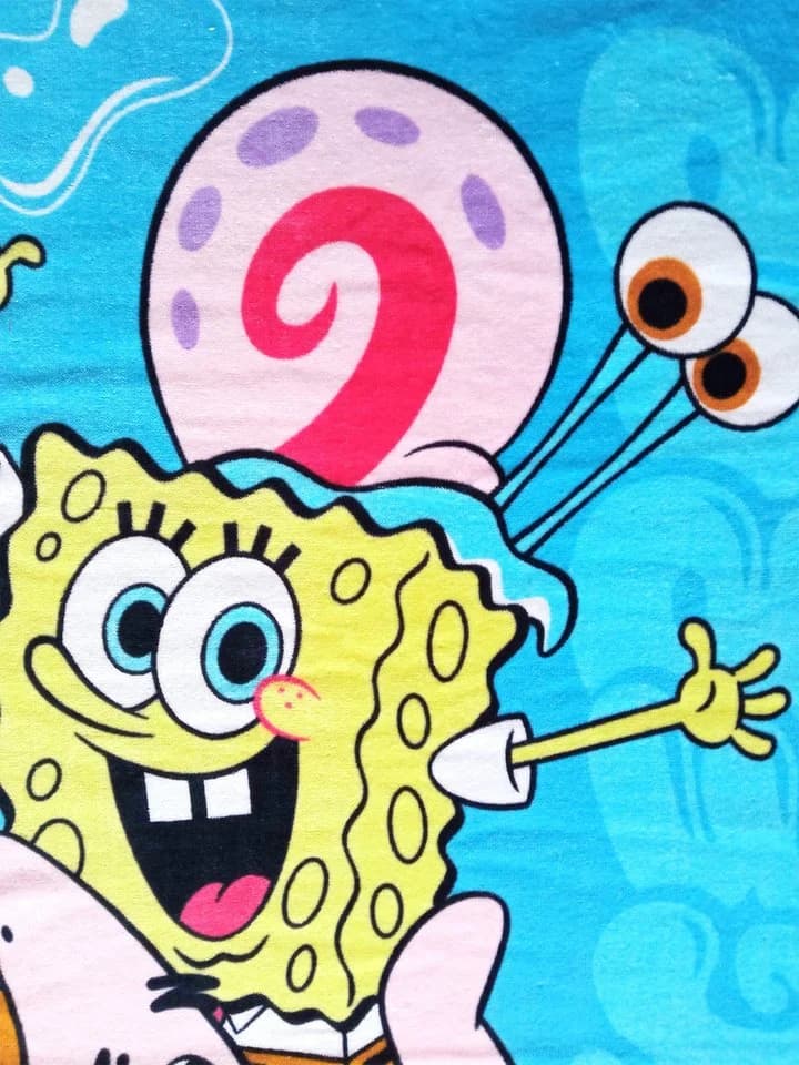 United Labels Strandtuch Spongebob Schwammkopf 120x60 cm Blau - Bild 3
