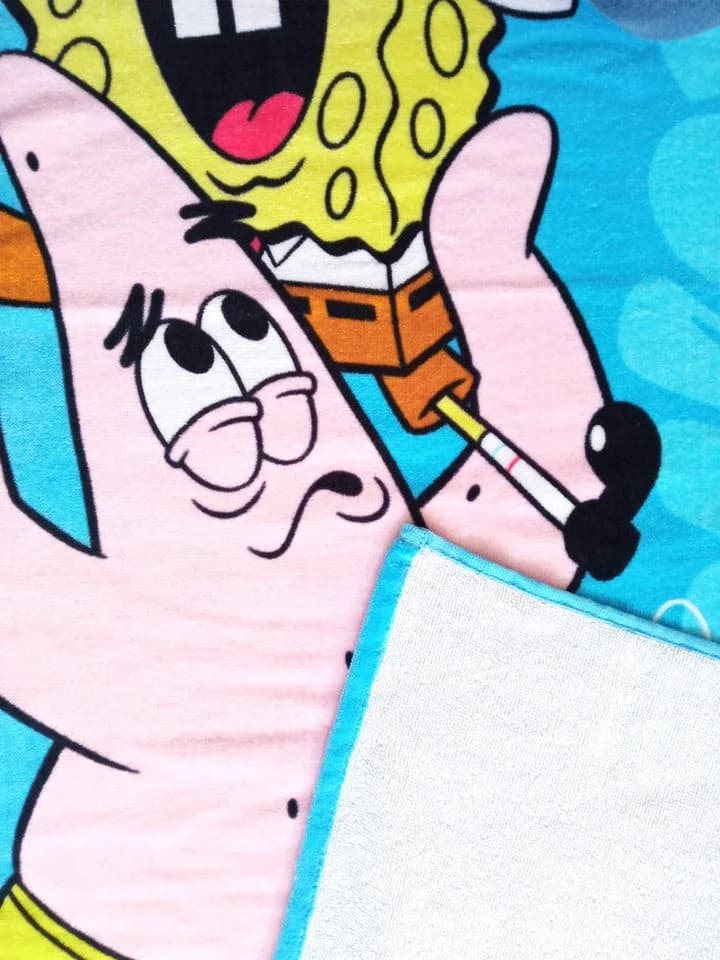 United Labels Strandtuch Spongebob Schwammkopf 120x60 cm Blau - Bild 4