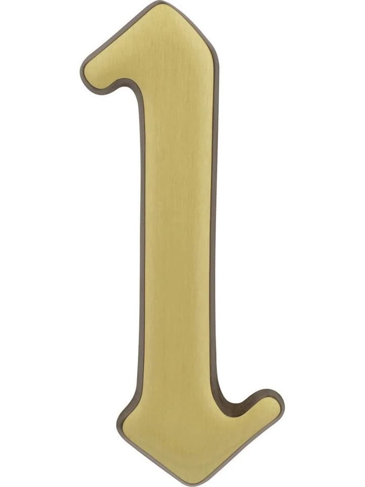 Alpertec Hausnummer 1 Bronze Satiniert