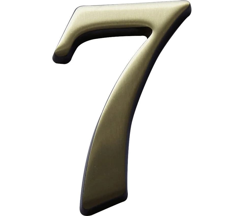 Alpertec Hausnummer 7 Bronze Satiniert