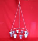 DanDiBo Hängeleuchter Teelichthalter Metall Weiß 10er Set Bild 4