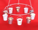 DanDiBo Hängeleuchter Teelichthalter Metall Weiß 10er Set Bild 5