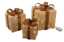 Nipach LED-Lichternetz LED Geschenkwürfel 3er Set 25cm/20cm/15cm Innen & Außen Timer Bild 3