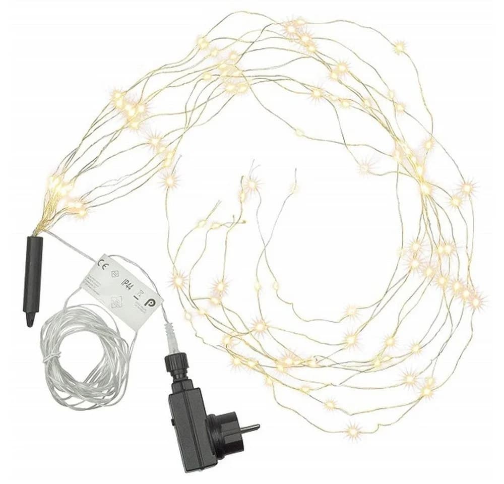 Nipach LED-Lichterkette BA11011 Silberdraht 100er Warmweiß - Bild 2
