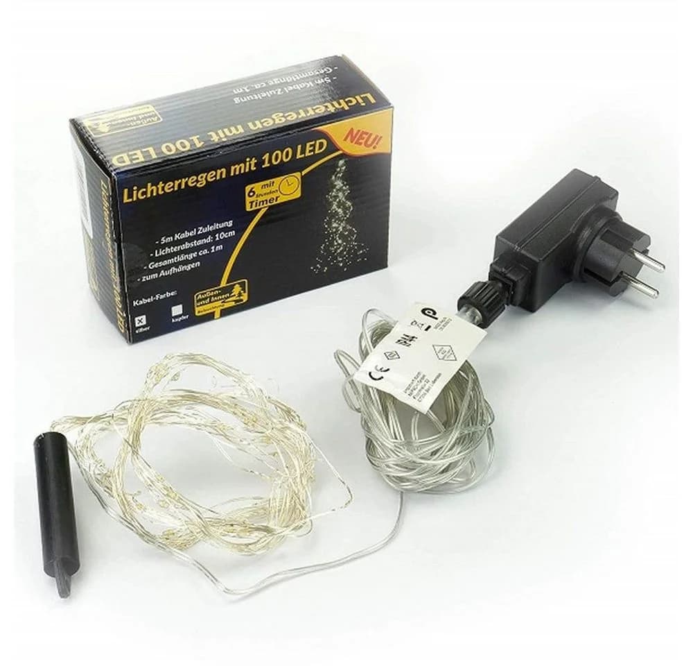 Nipach LED-Lichterkette BA11011 Silberdraht 100er Warmweiß - Bild 3