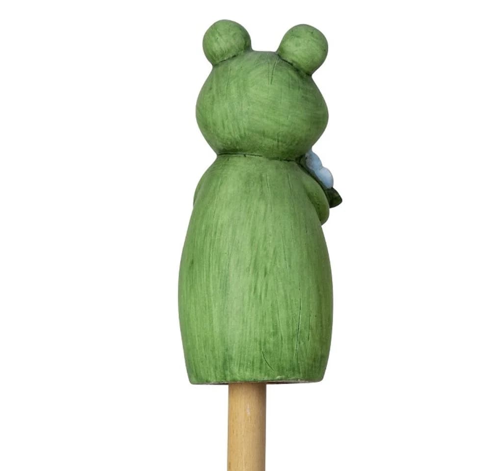Mel-O-Design Keramik Zaunhocker Frosch Grün Gartenfigur