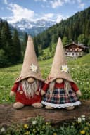 XiRRiX Wichtelpaar Anton & Agathe Bayerischer Look Filz Deko Bild 5