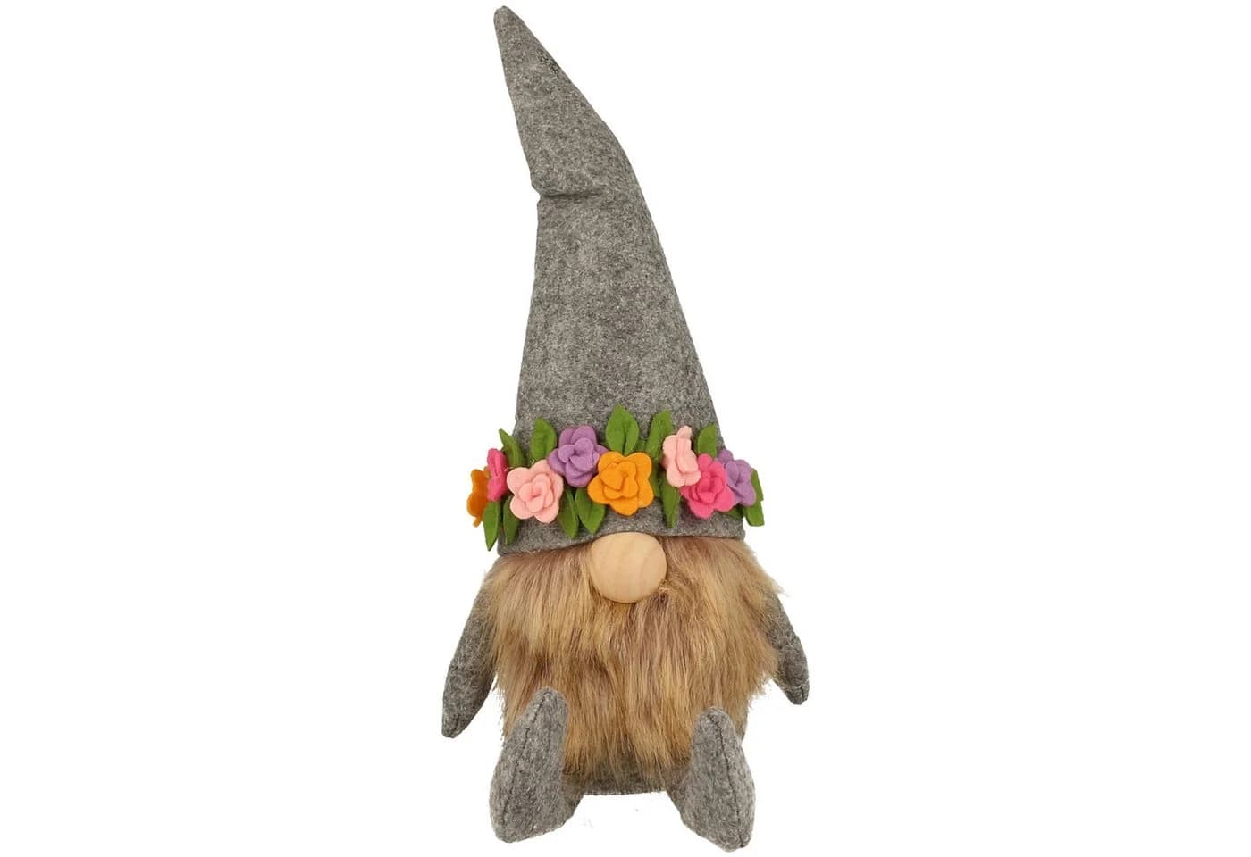 XiRRiX Wichtel Gnom Grau mit Blumenmütze - Bild 2