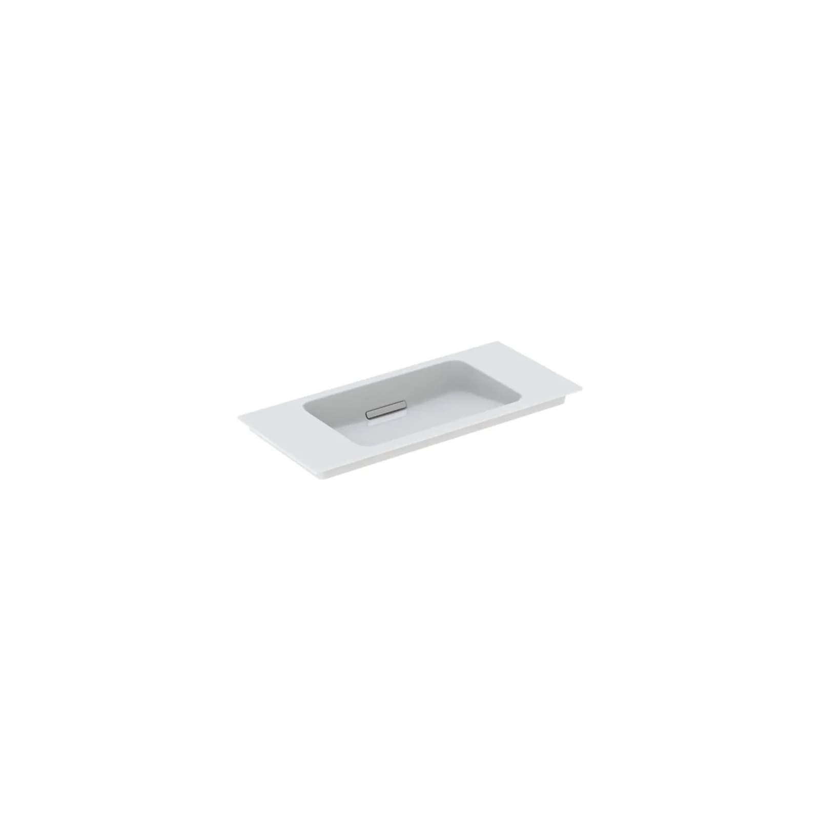 Geberit ONE Möbelwaschtisch 90x40cm Weiß Hochglanz Chrom