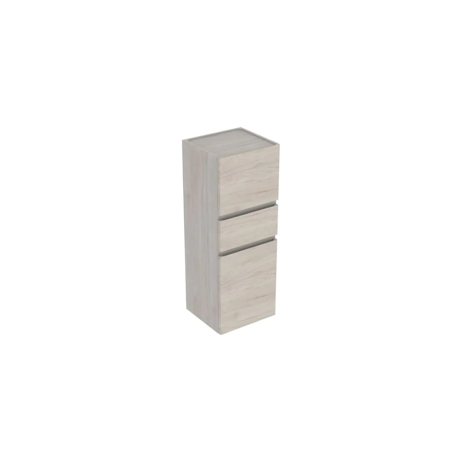 Geberit Renova Plan Hochschrank 501922001 39x105x36cm, 2 Türen, 1 Schublade, Nussbaum hell