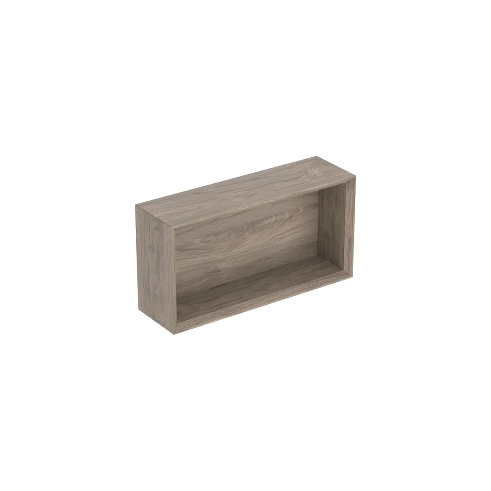 Wandbox aus Nussbaum-Melamin, rechteckig