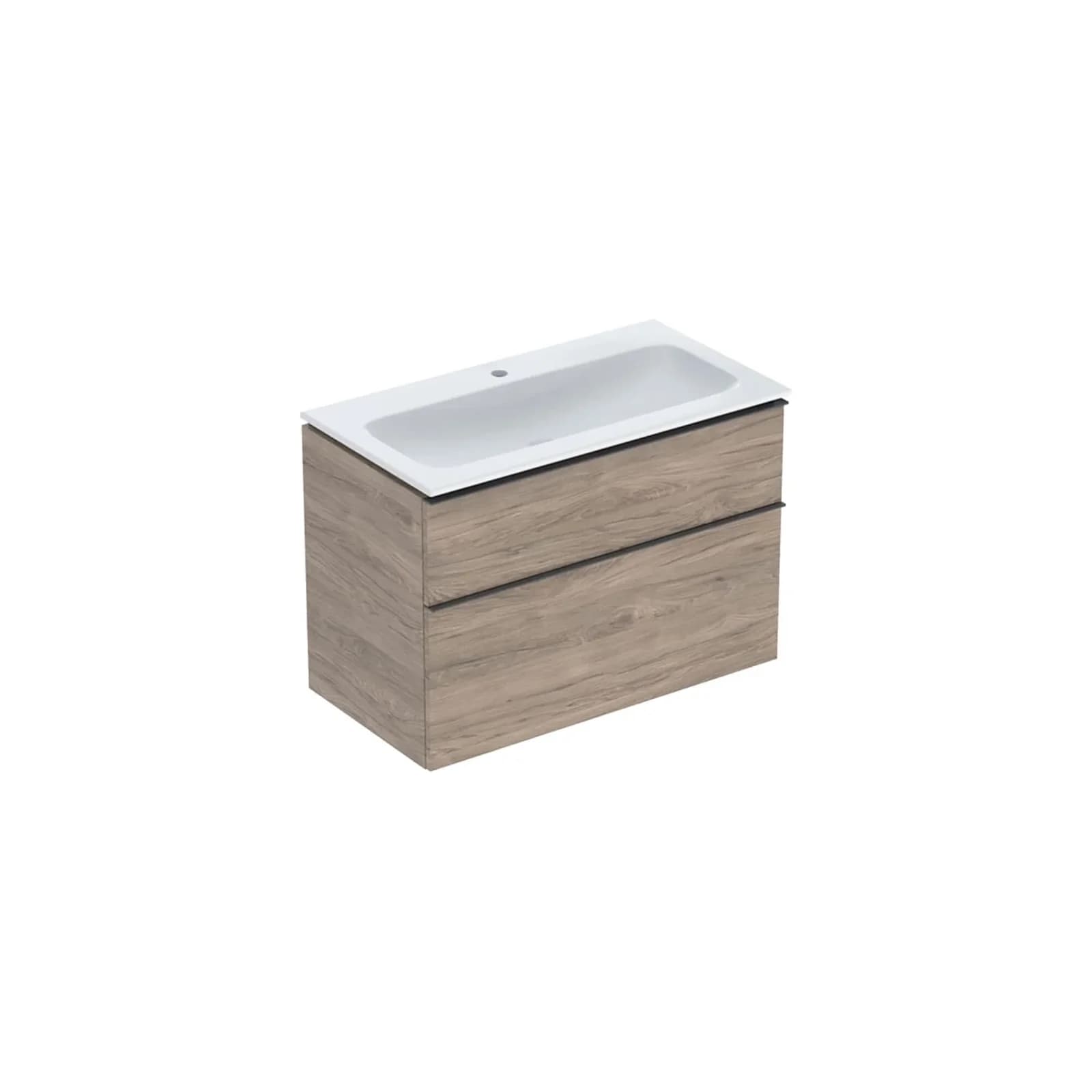 Geberit iCon Waschtisch mit Unterschrank 90 cm Nussbaum Lava Matt