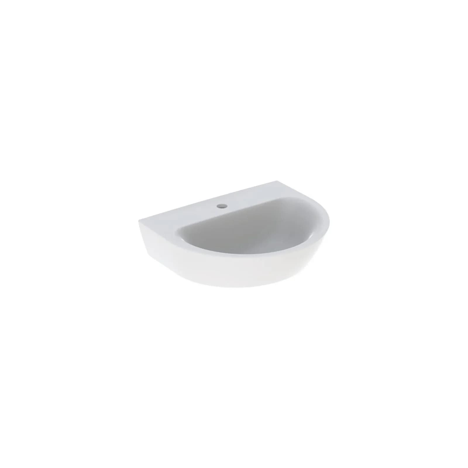 Geberit Renova Waschtisch 55 x 45 cm, weiß/KeraTect, mit Hahnloch, ohne Überlauf
