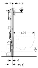 Geberit Duofix UP 320 Vorwandelement 112 cm mit Sigma Spülkasten Bild 3