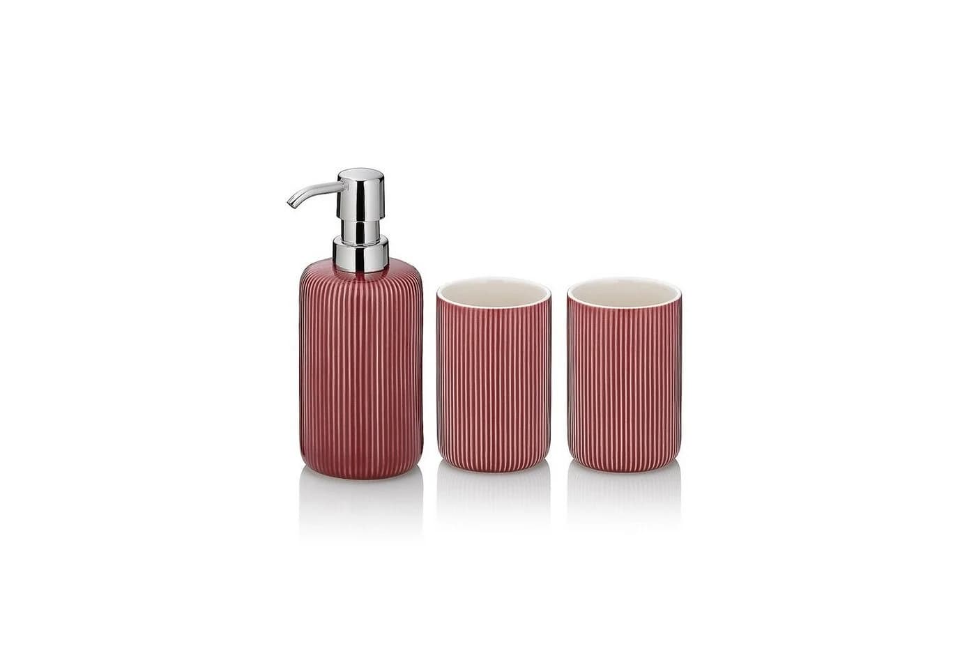 kela Badezimmer-Set Ava Himbeerrot Keramik
