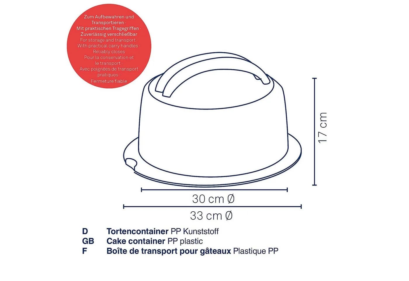 kela Kuchentransportbox Deli Grau PP-Kunststoff