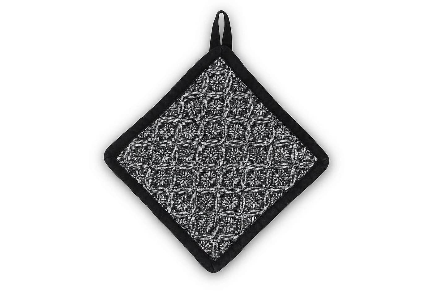 kela Topflappen Gianna Schwarz/Grau 100% Baumwolle