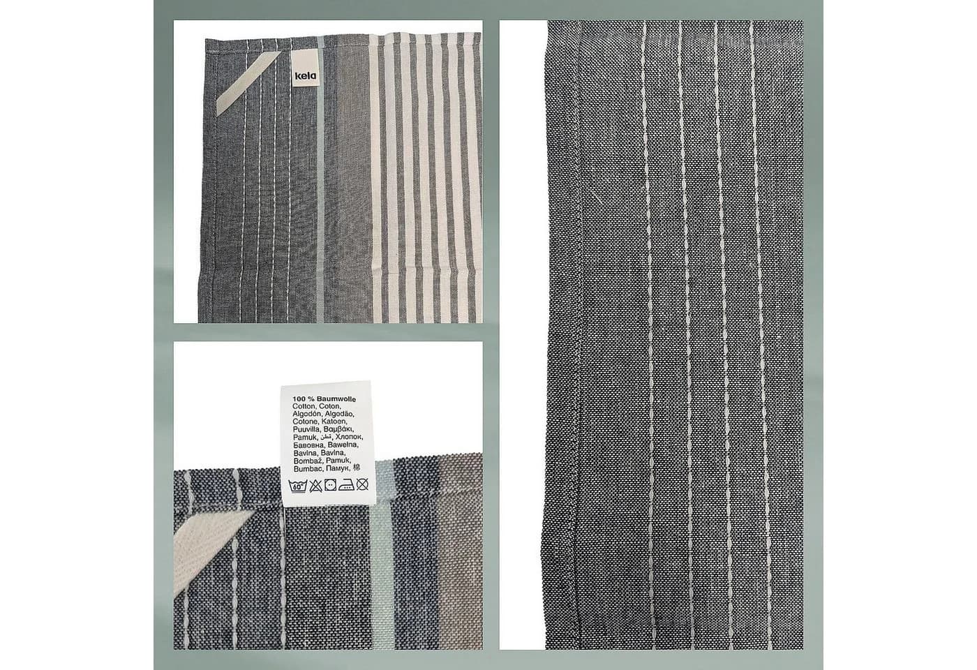 kela Geschirrtuch Pasado 3er Set Jeansblau 100% Baumwolle - Bild 5