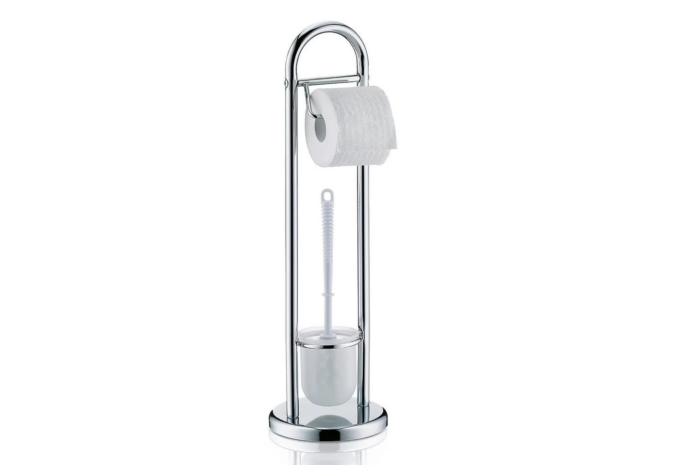 kela WC-Garnitur Fabio Metall Standgarnitur Weiß/Schwarz/Chrom - Bild 2
