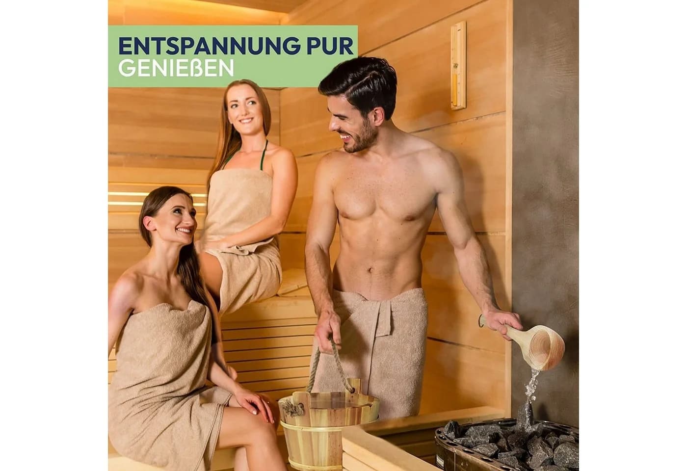 kela Sauna-Aufgussset 2-tlg. mit Holzkelle Braunes Fichtenholz