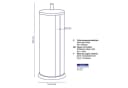 kela Toiletten-Ersatzrollenhalter Swing Mattoptik Silber/Schwarz 3 Rollen Bild 3