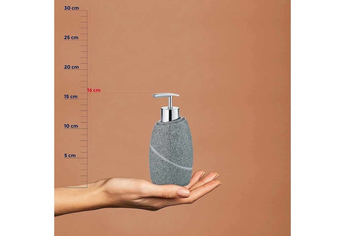 kela Seifenspender Talus Grau 300ml Natursteinoptik Kunststoff - Bild 4