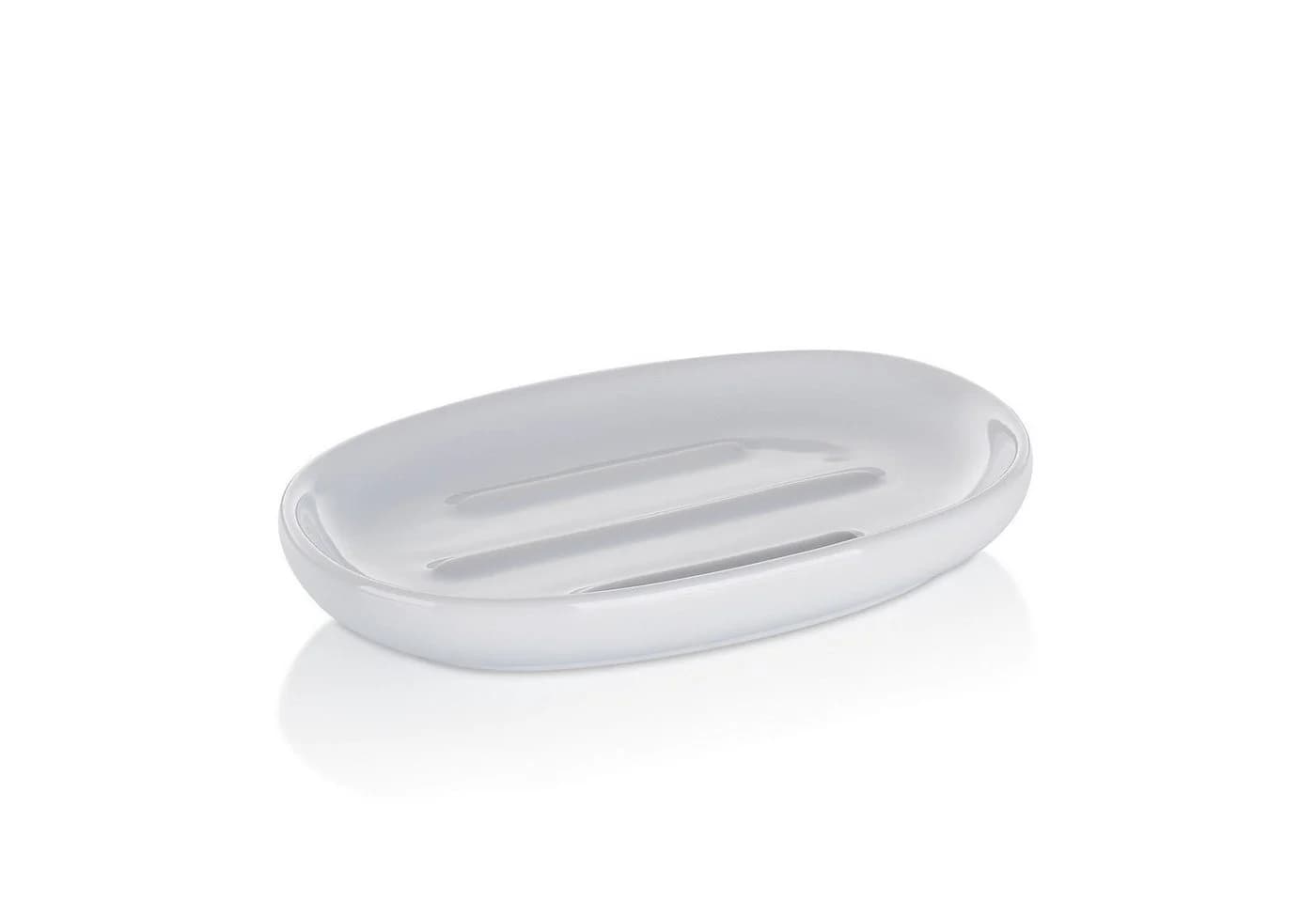 kela Seifenschale Isabella Keramik Oval Weiß/Grün - Bild 2