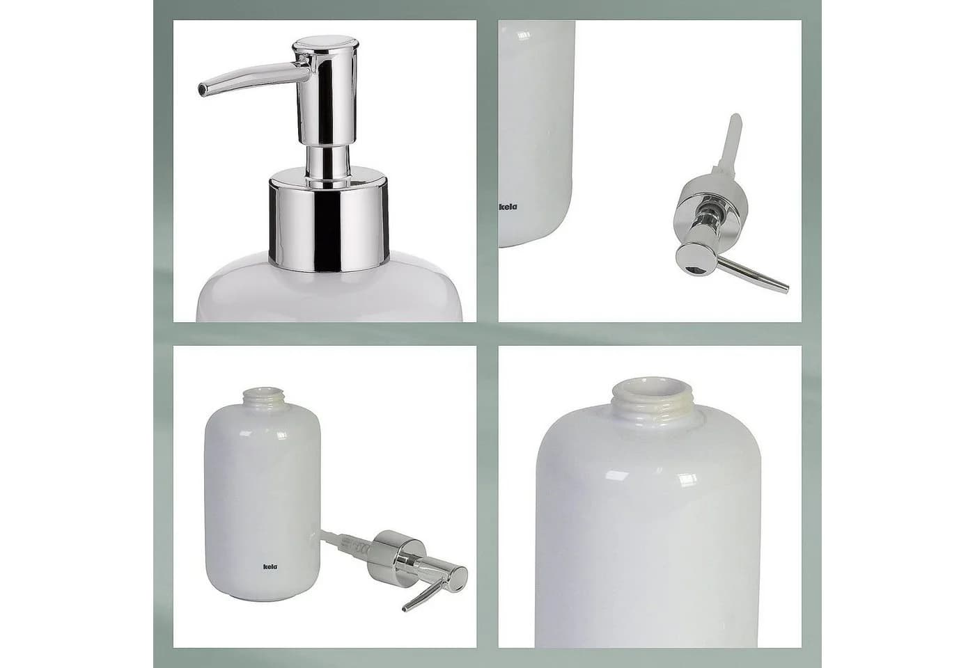 kela Seifenspender Isabella 400 ml Keramik Blattgrün - Bild 5