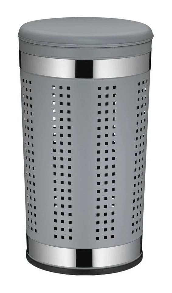 kela Wäschebox SEVILLA mit Sitzkissen, Metall, Grau/Silber