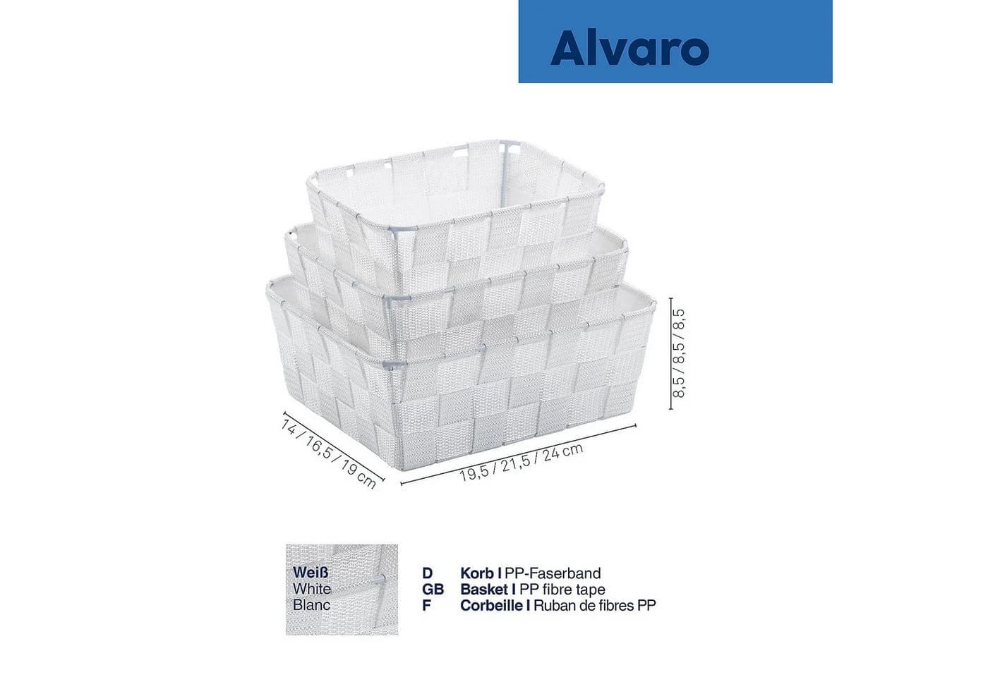 kela Aufbewahrungskorb Alvaro 3-tlg. Silbergrau Stapelbar - Bild 3