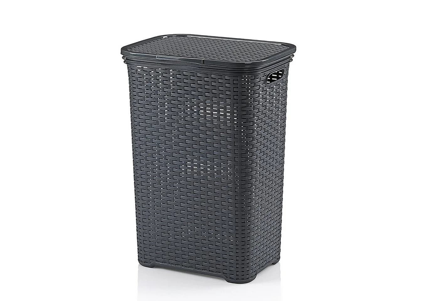 kela Wäschebox Brasilia 60L Flecht-Look Dunkelgrau - Bild 2