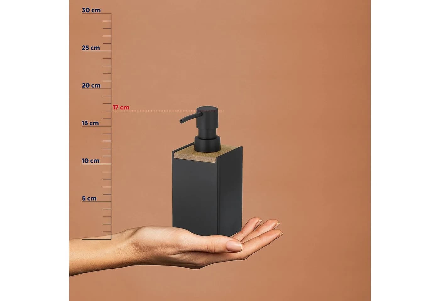 kela Seifenspender Cube Schwarz Matt 300 ml - Bild 4