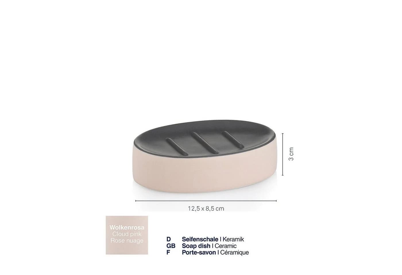 kela Seifenschale Matsi Rosa Keramik Matte Optik - Bild 3