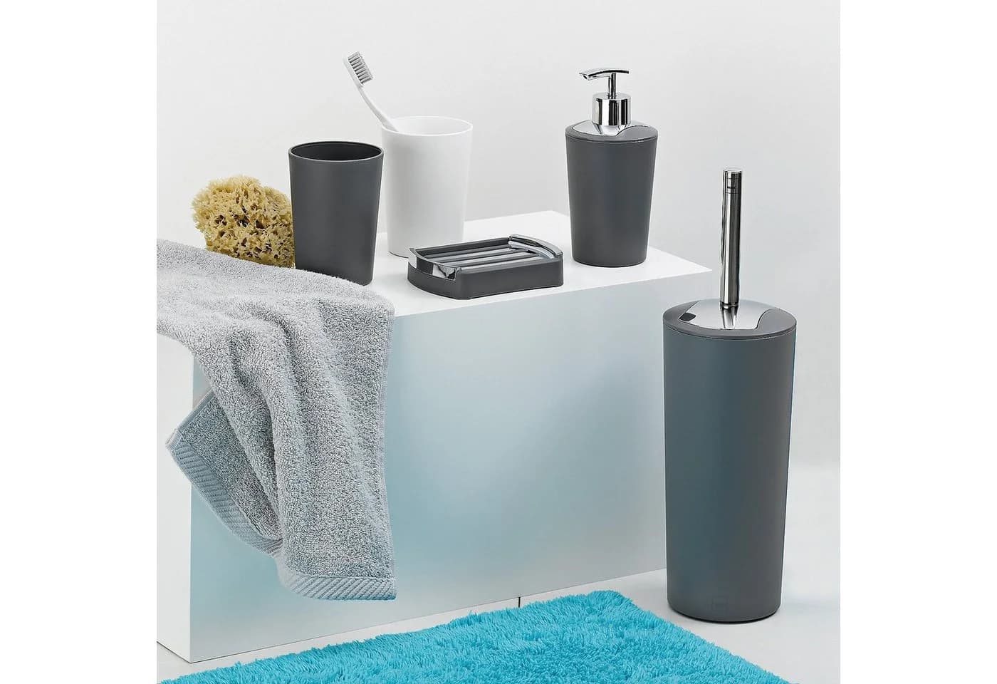 kela WC-Garnitur Marta Jadegrün Mattoptik mit austauschbarem Bürstenkopf